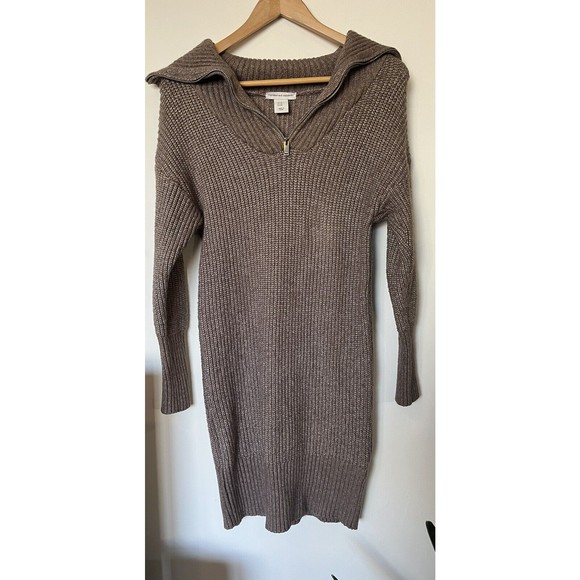Cupcakes And Cashmere Brown Knit Sweater Dress Size XS - Picture 1 of 8